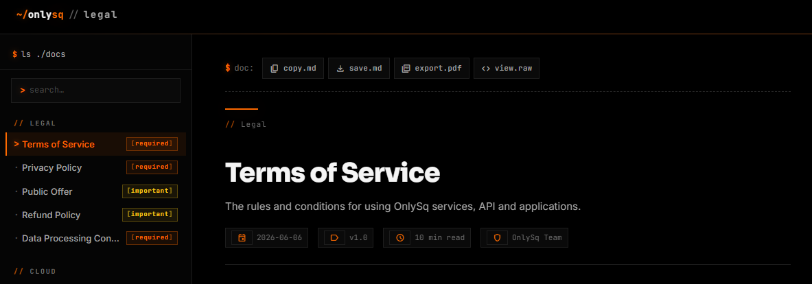 OnlySq Documents